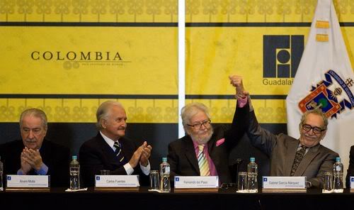 Álvaro Mutis, Carlos Fuentes, Fernando del Paso y Gabriel García Márquez