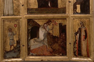 Detalle del tríptico “Cristo en el limbo con santos”, de Tommaso da Modena