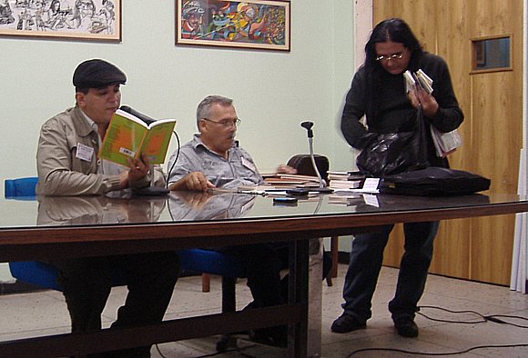 Con Luis José Oropeza y Alberto Jiménez Ure