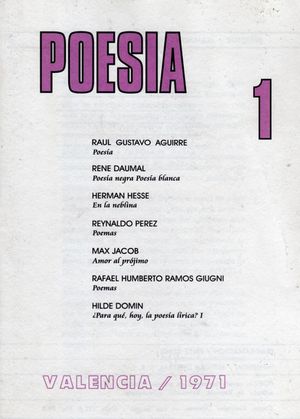 Revista Poesía, Nº 1 (1971)