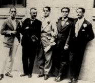 En 1926, una foto de Dalí, José Moreno Villa, Buñuel, García Lorca y José Rubio Sacristán