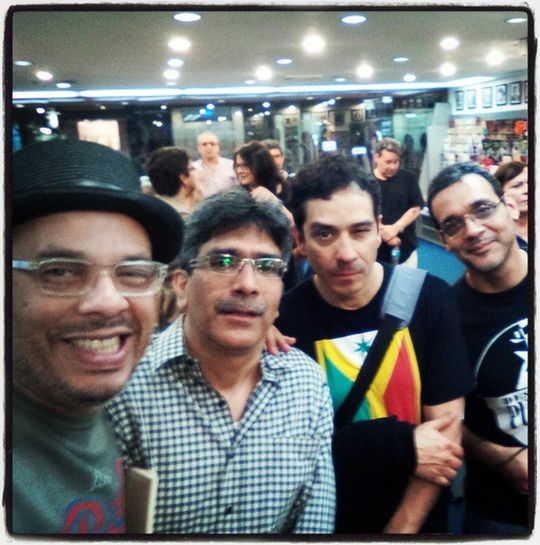 El selfie: Salvador Fleján, Carlos Sandoval, Gustavo Valle y Héctor Torres