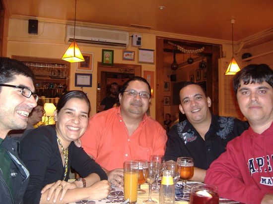 Con Doménico Chiappe, Linda, Juan Carlos Chirinos y Pablo Sánchez