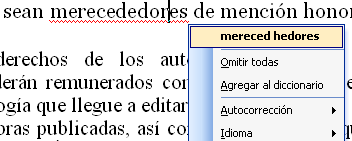 Corrector automático de Microsoft Word